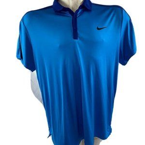 Nike Dri Fit Mens Size XXL TTG EEG Blue Polo Shirt